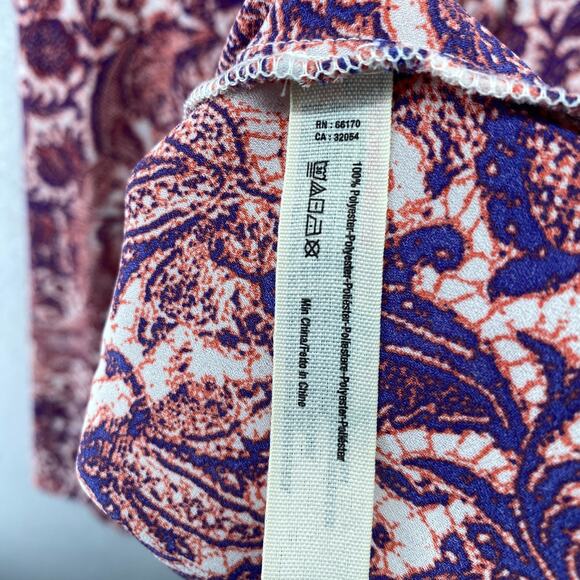 FREE PEOPLE Dress L Intimately Emily Paisley Floral Slip Mini Purple - Picture 8 of 12